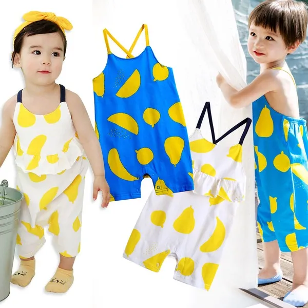 Lemon Sleeveless Baby Romper