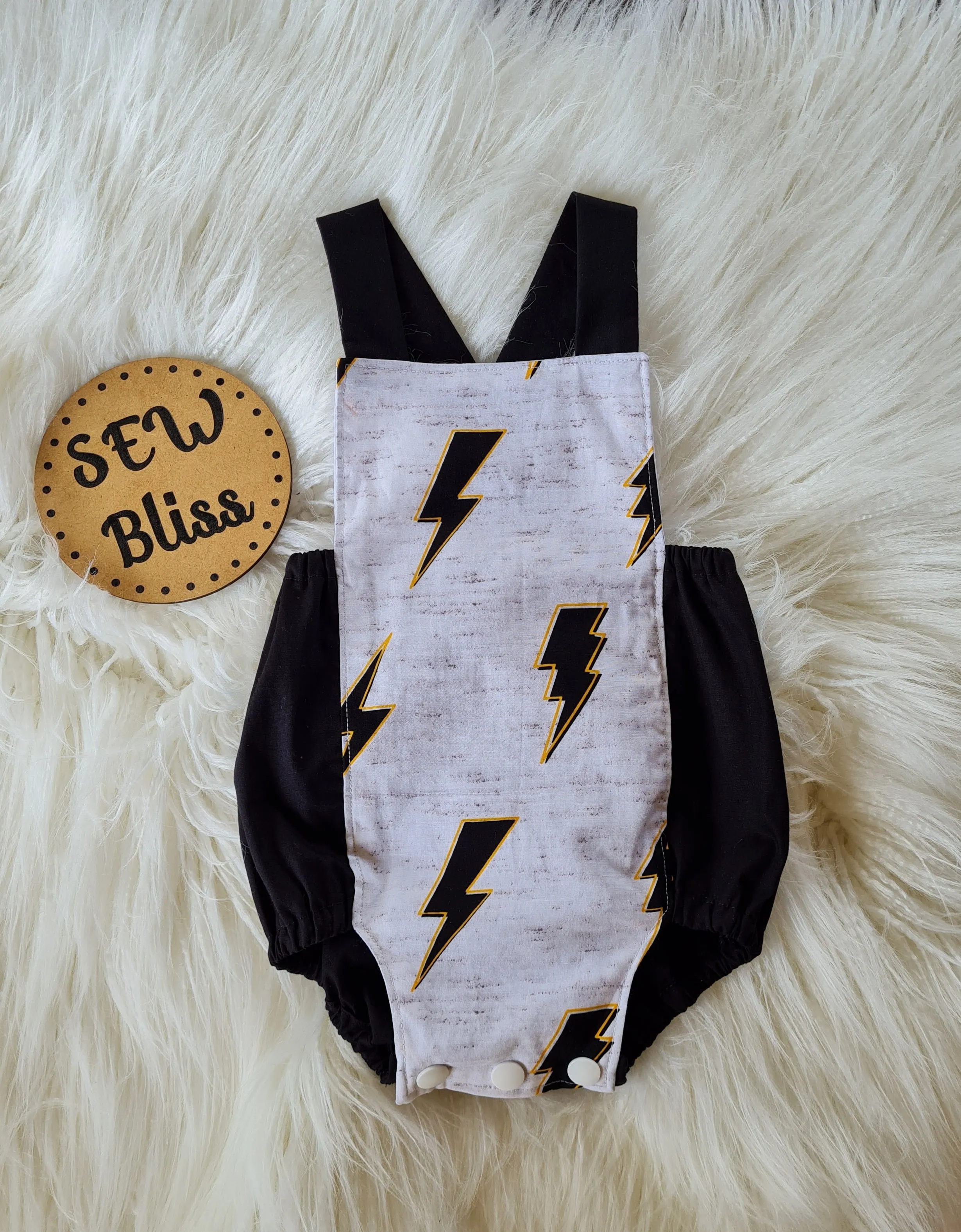 Lightning theme romper