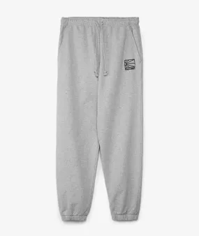 LOGO SWEATPANTS KNIT - GREY