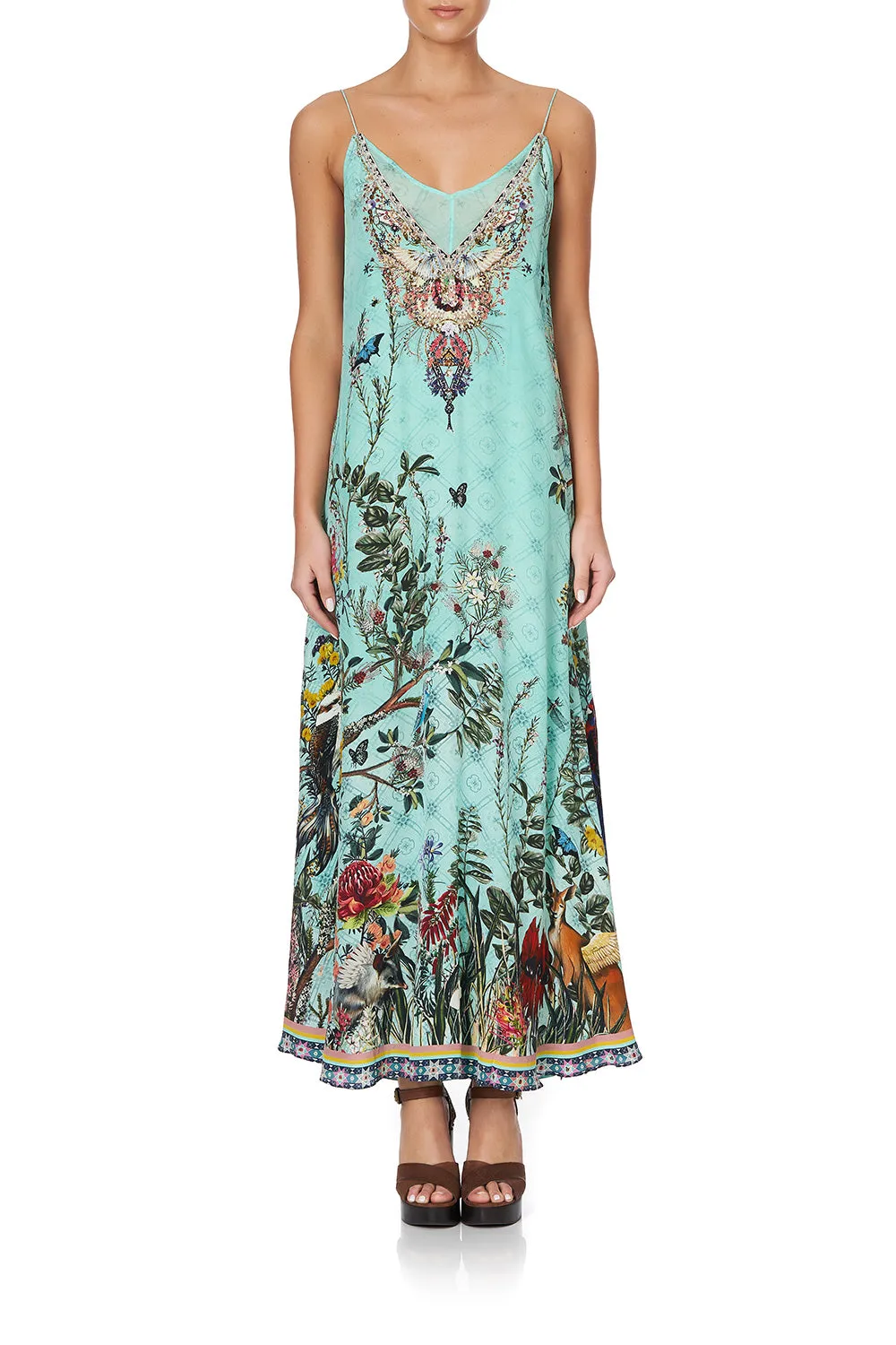 LONG DRESS WITH SHEER UNDERLAY MILLAS BACKYARD