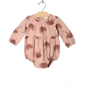 Long Sleeve Shortie Baby Romper- Combed Jersey: Chrysanthemum