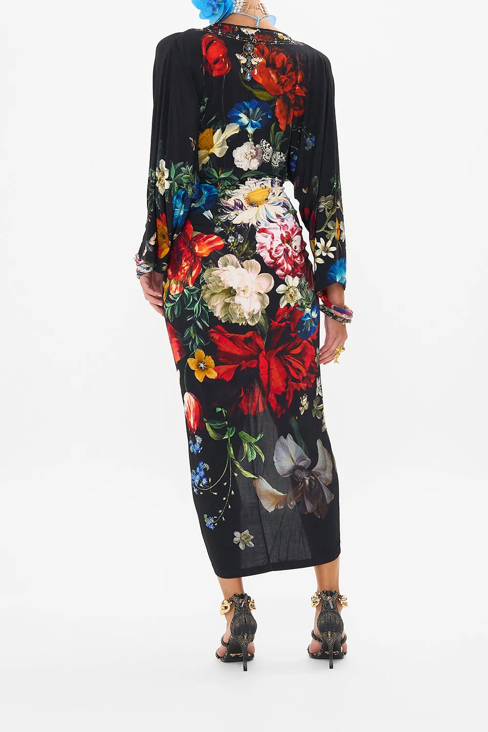 LONG SPLIT FRONT TWIST DRESS A STILL LIFE