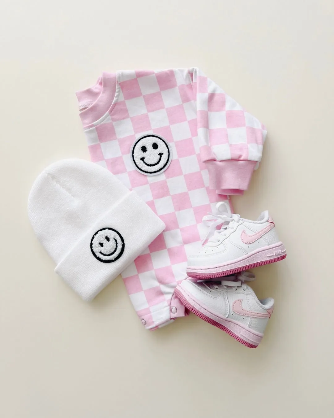 LPK Bubble Romper - Checkered Smiley