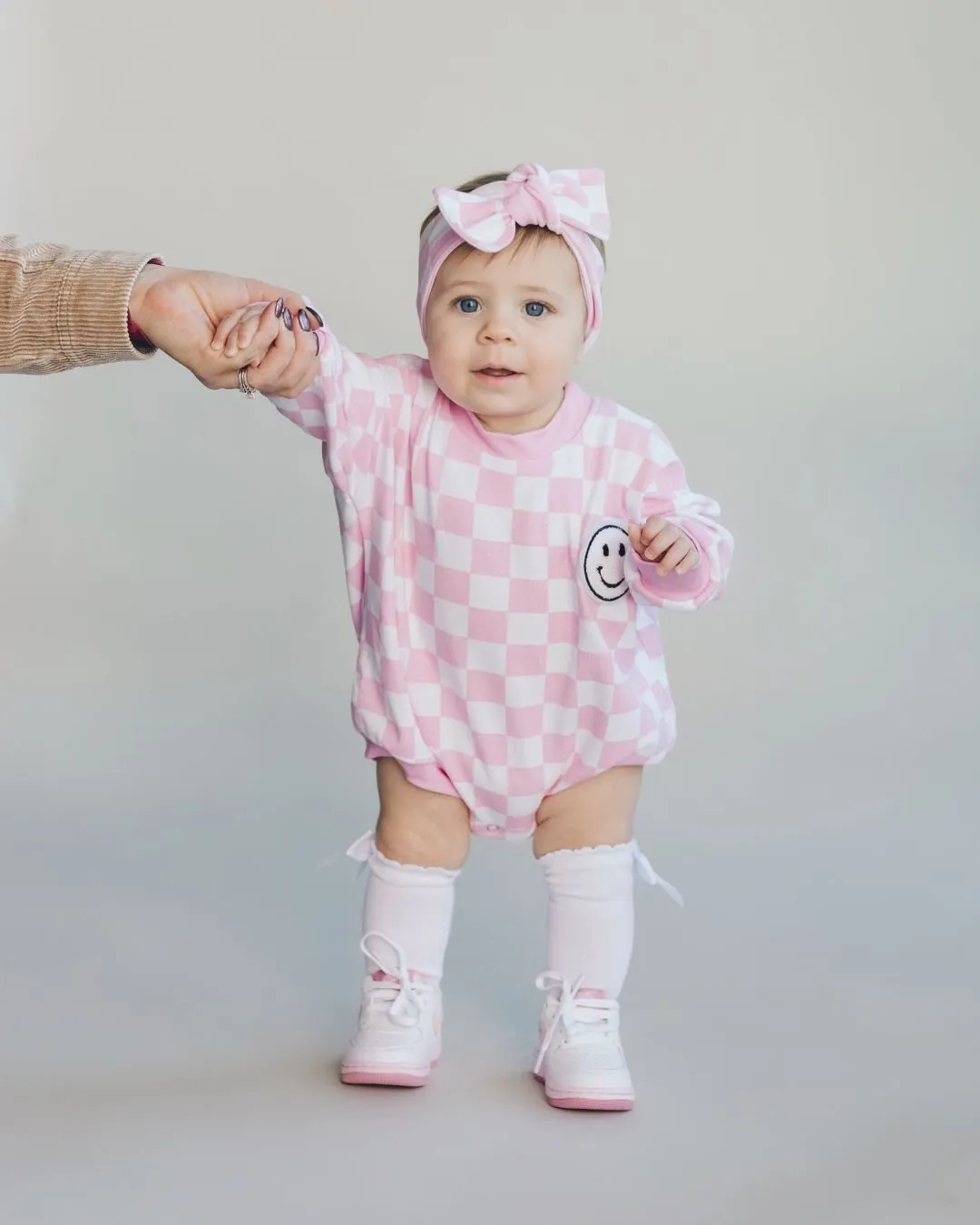 LPK Bubble Romper - Checkered Smiley