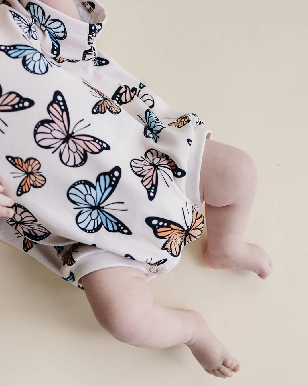 LPK Short Sleeve Bubble Romper - Butterflies