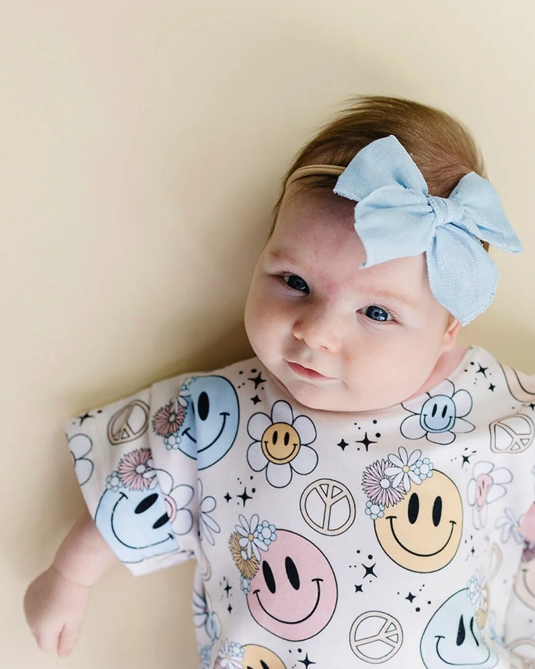 LPK Short Sleeve Bubble Romper - Groovy Girl