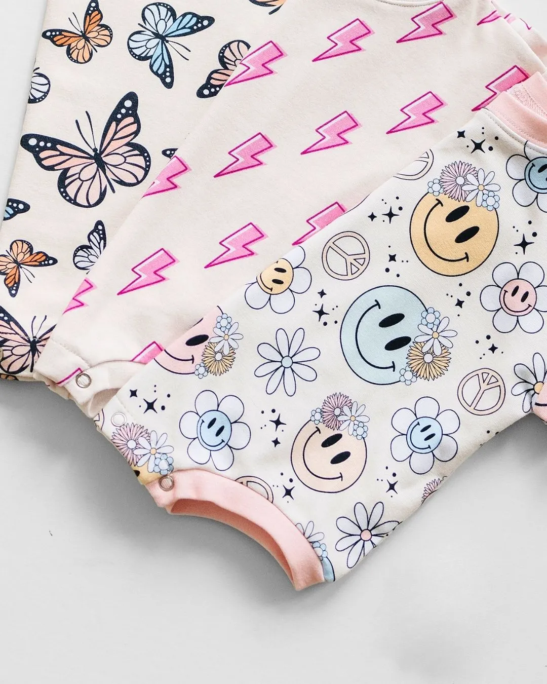 LPK Short Sleeve Bubble Romper - Groovy Girl