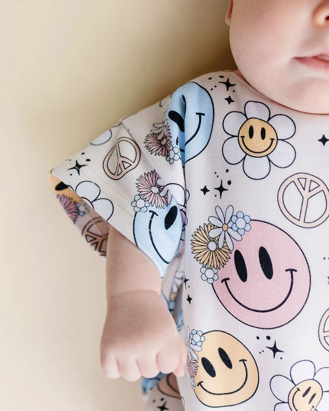 LPK Short Sleeve Bubble Romper - Groovy Girl