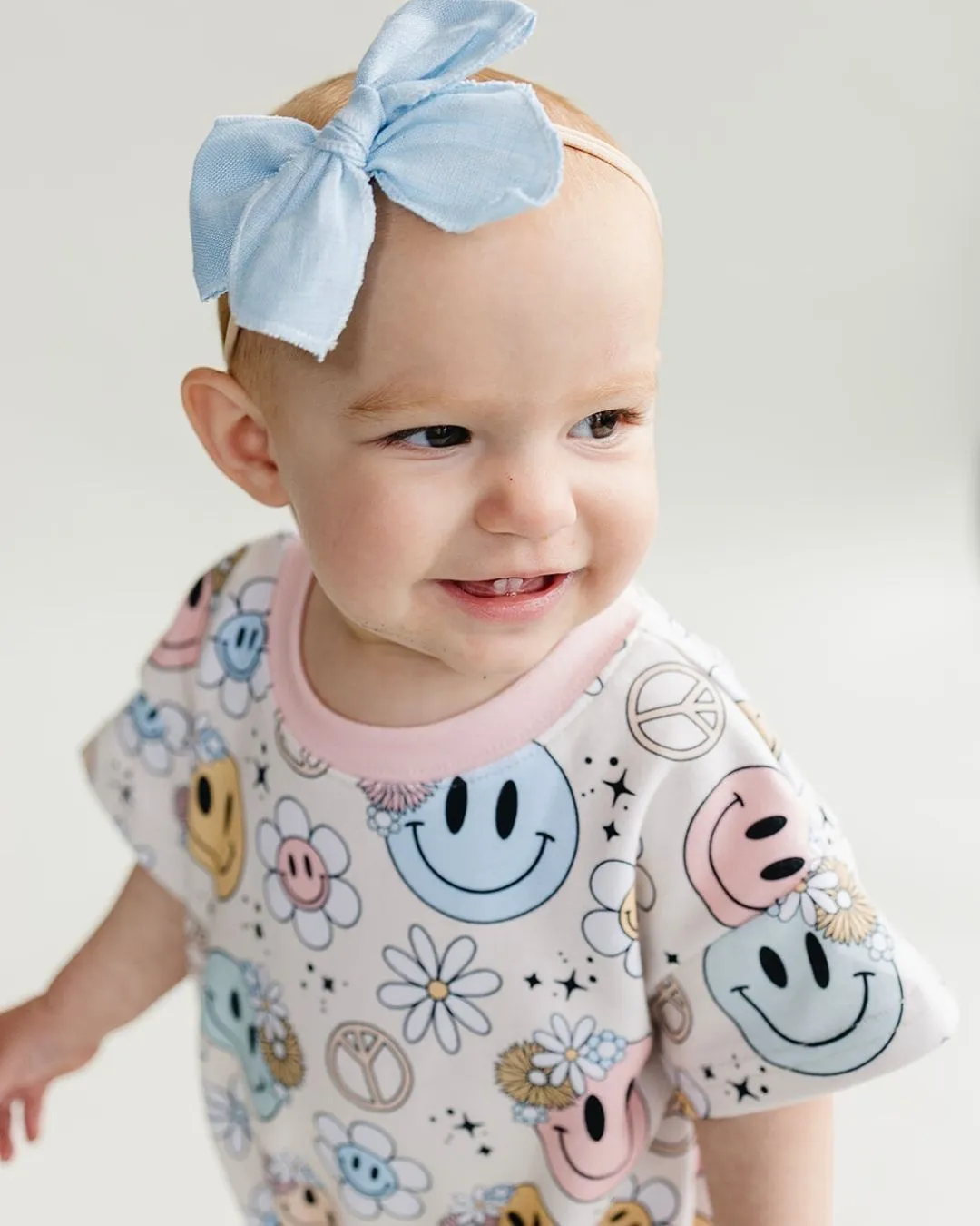 LPK Short Sleeve Bubble Romper - Groovy Girl