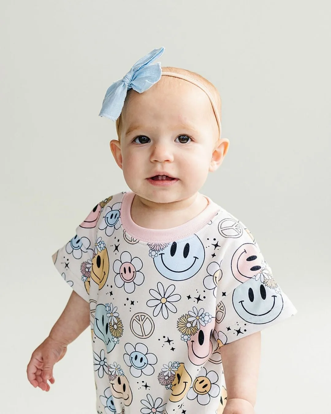 LPK Short Sleeve Bubble Romper - Groovy Girl