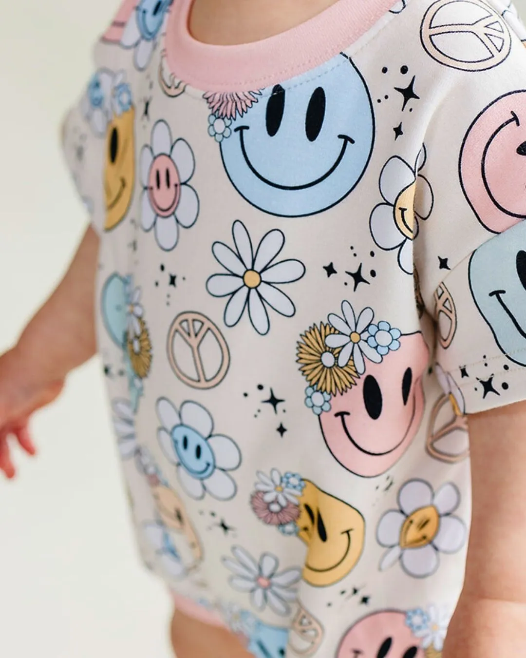 LPK Short Sleeve Bubble Romper - Groovy Girl