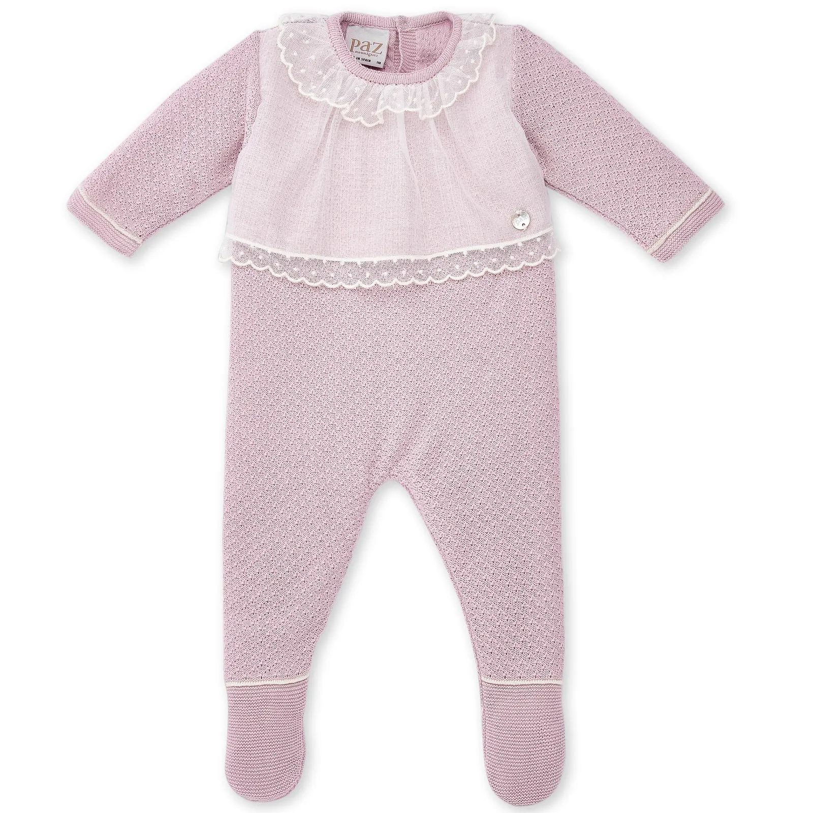 Magnolia Lace Knit Footie