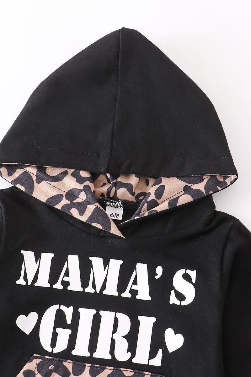 Mama's Girl Leopard Baby Hoodie Set