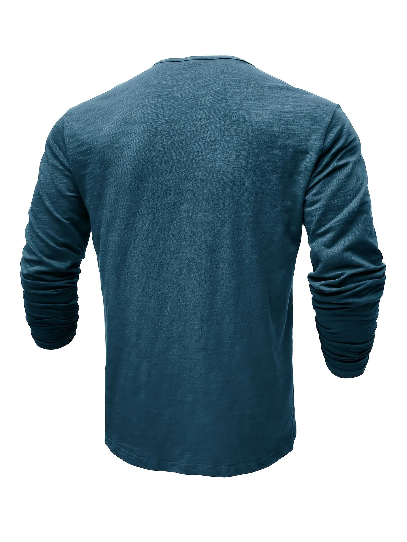 ManWarm - Heren Lange Mouw Casual Henley Shirt met Knopdetail