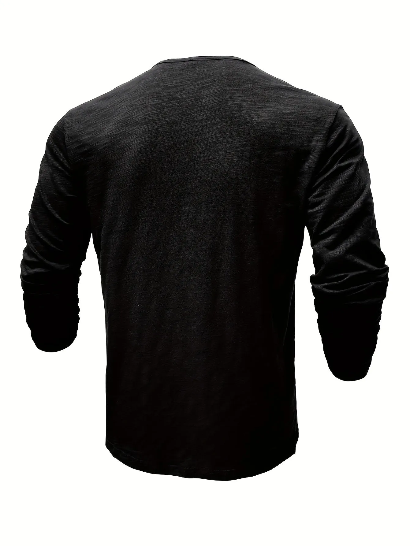 ManWarm - Heren Lange Mouw Casual Henley Shirt met Knopdetail