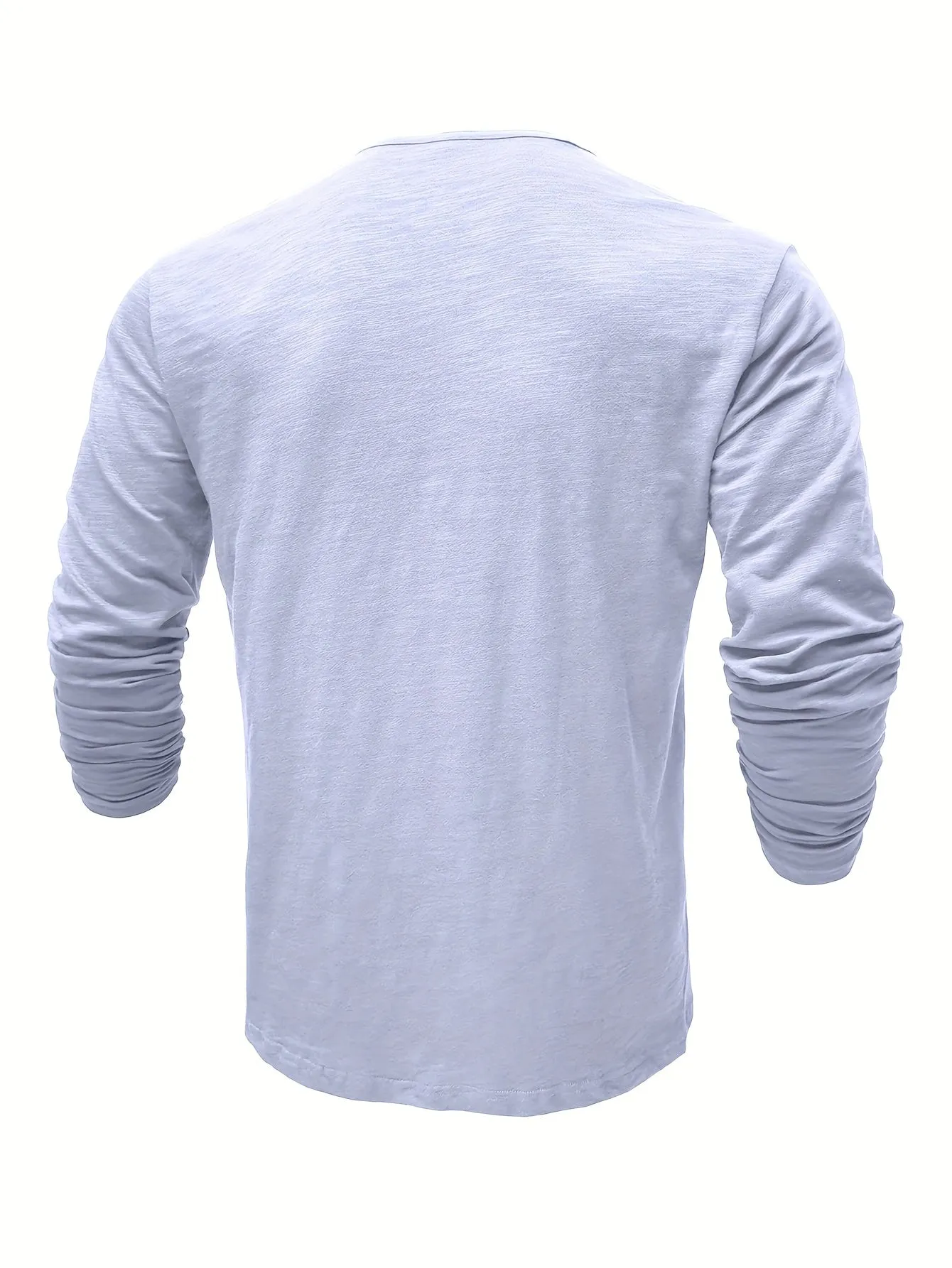 ManWarm - Heren Lange Mouw Casual Henley Shirt met Knopdetail