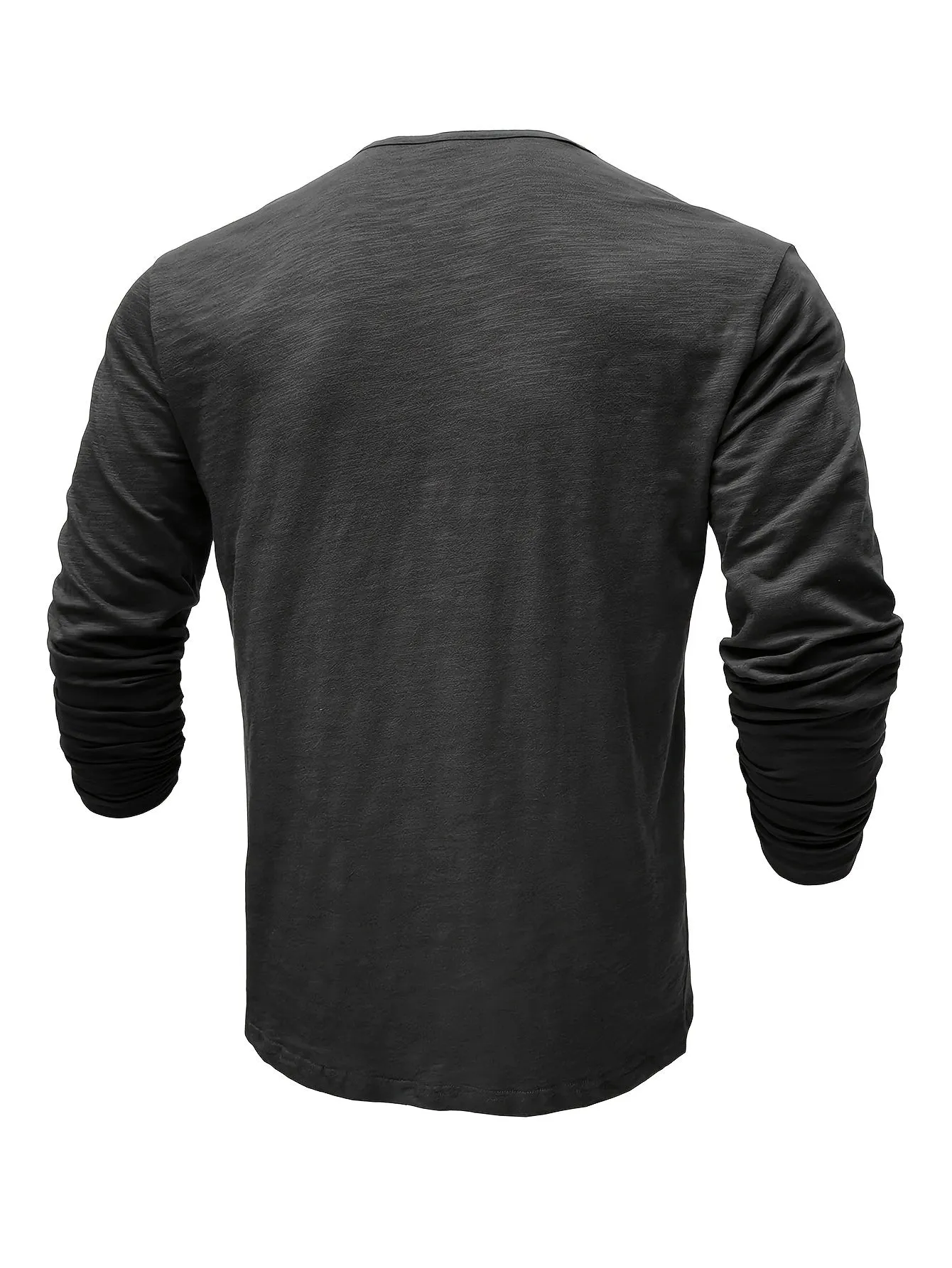 ManWarm - Heren Lange Mouw Casual Henley Shirt met Knopdetail