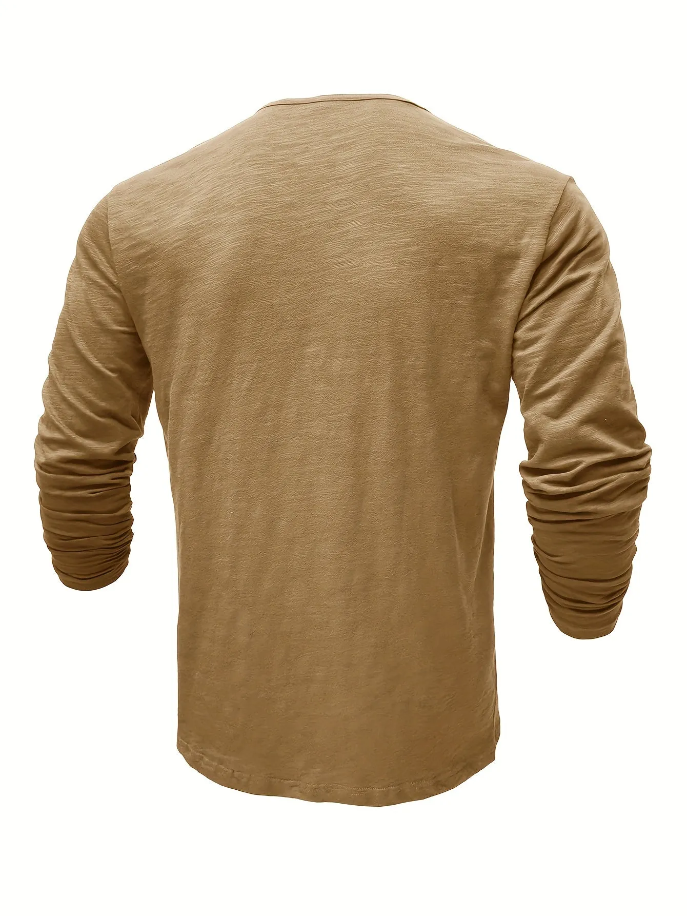 ManWarm - Heren Lange Mouw Casual Henley Shirt met Knopdetail