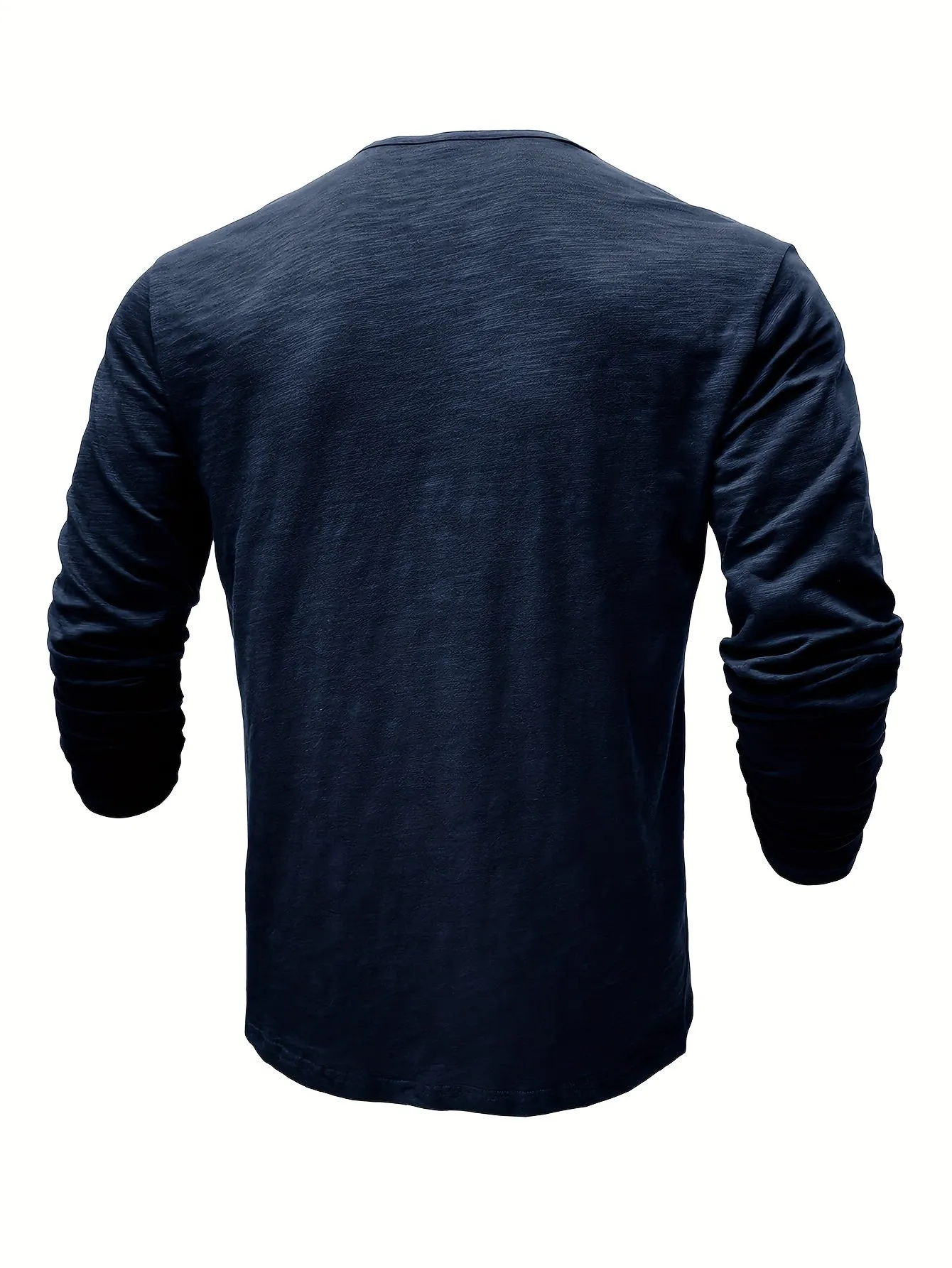 ManWarm - Heren Lange Mouw Casual Henley Shirt met Knopdetail