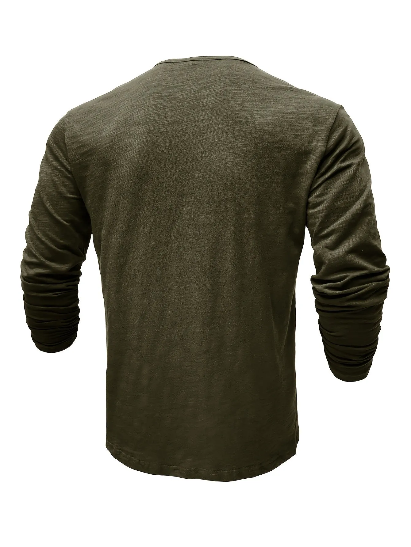 ManWarm - Heren Lange Mouw Casual Henley Shirt met Knopdetail