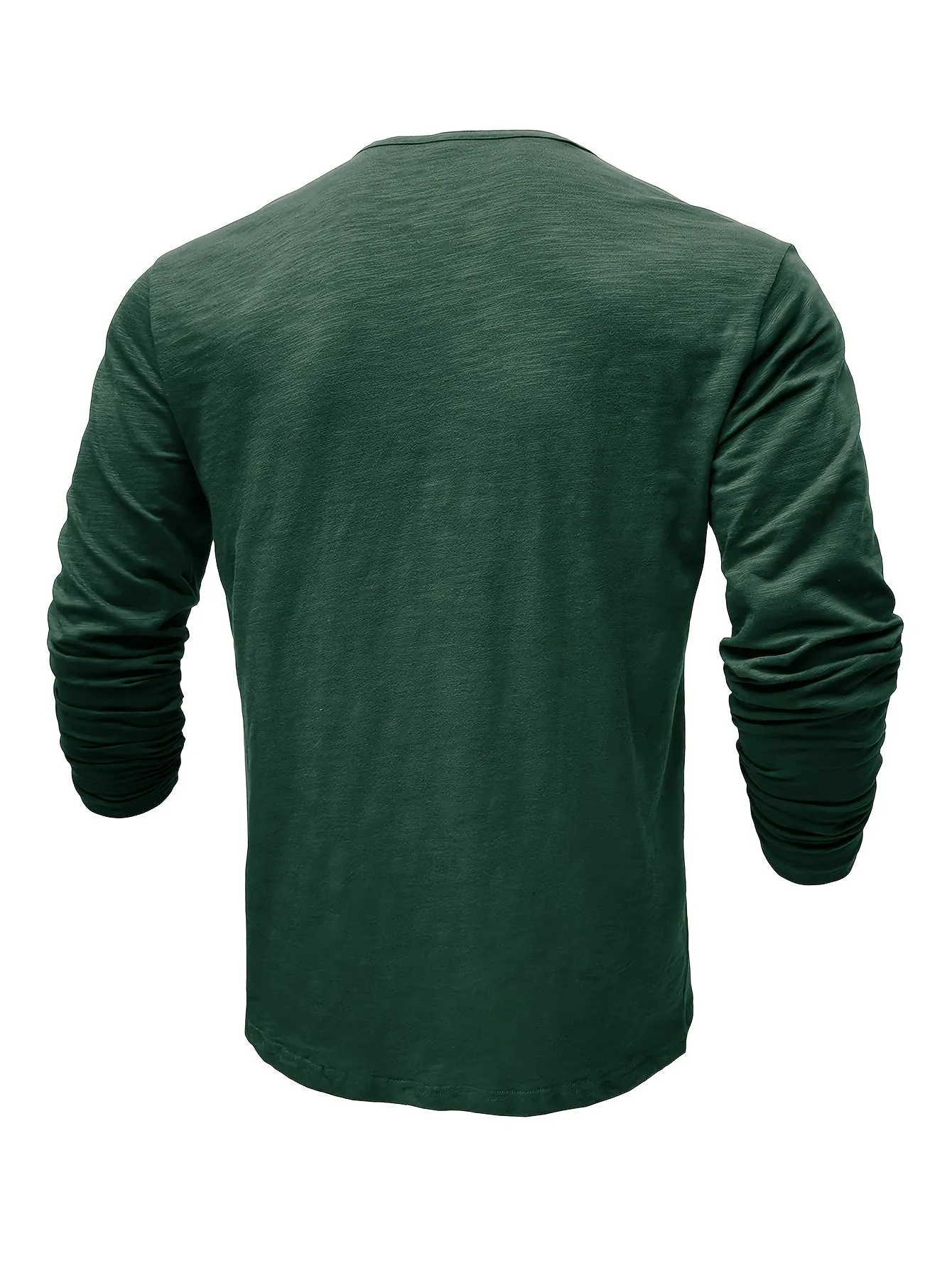 ManWarm - Heren Lange Mouw Casual Henley Shirt met Knopdetail