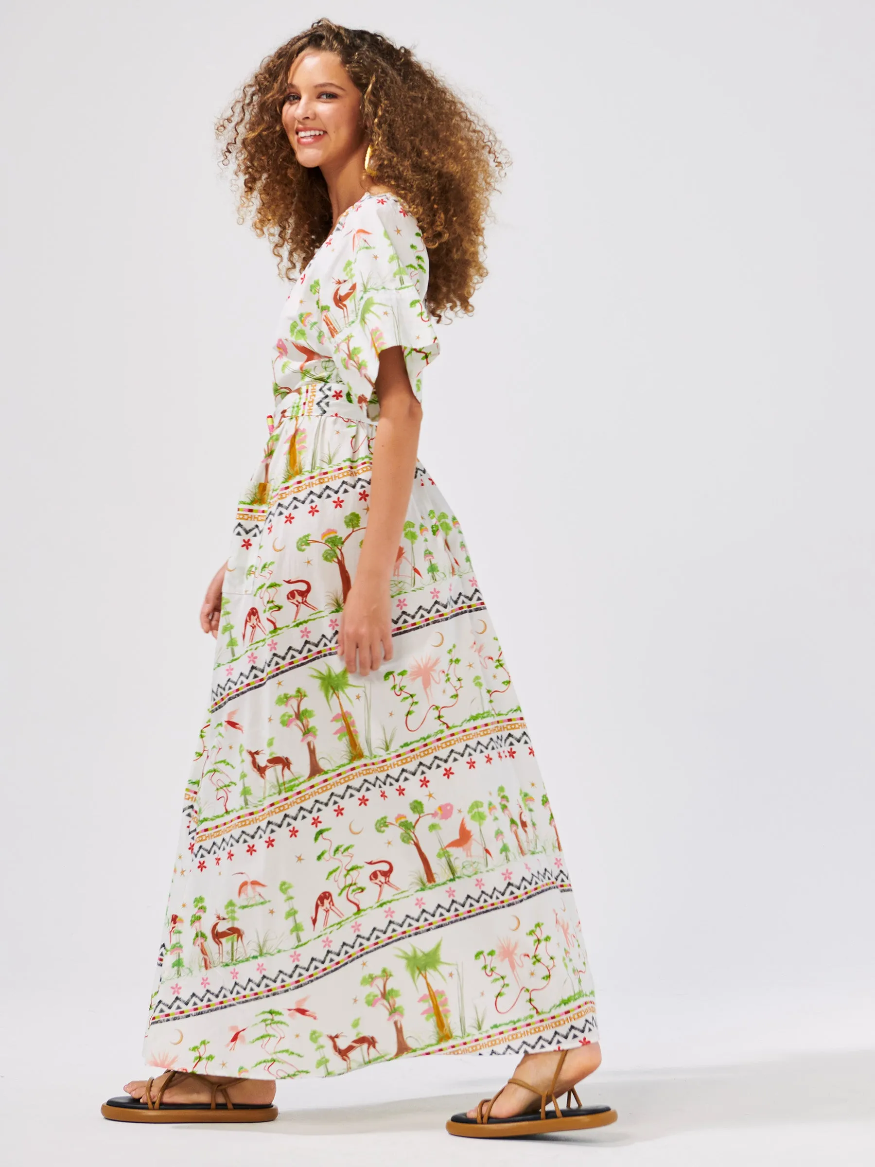 Memories Of Utopia Organic Cotton Maxi Dress White