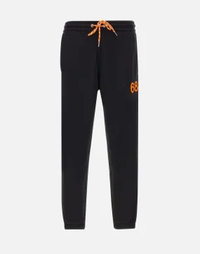 Men's Black Jogger Trousers with Piping
