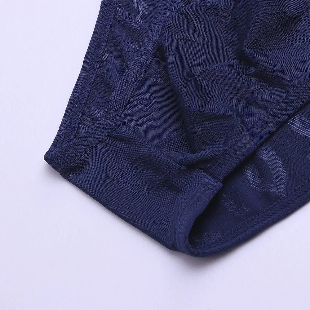 Men's Low Rise Solid Color Jacquard Underwear - Attractive Design