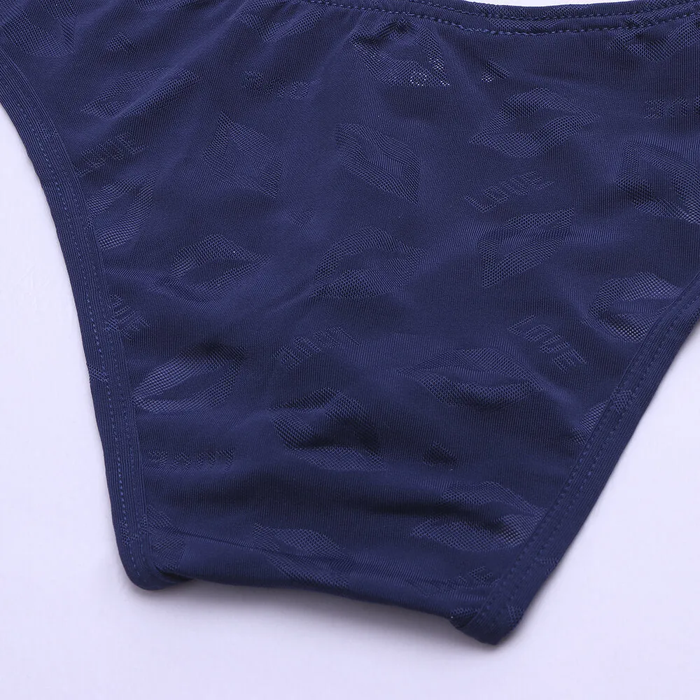 Men's Low Rise Solid Color Jacquard Underwear - Attractive Design
