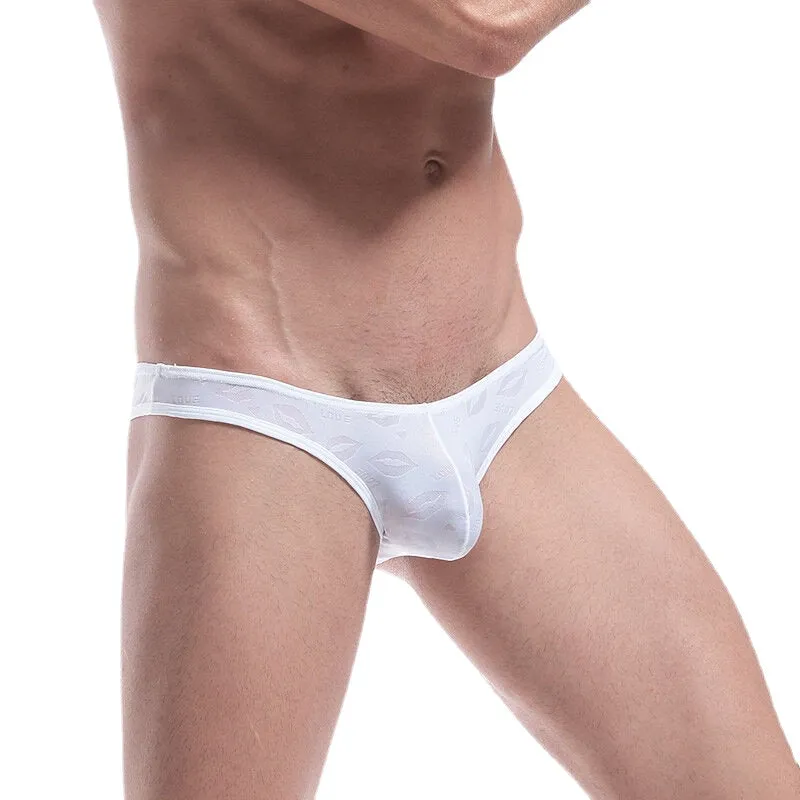 Men's Low Rise Solid Color Jacquard Underwear - Attractive Design