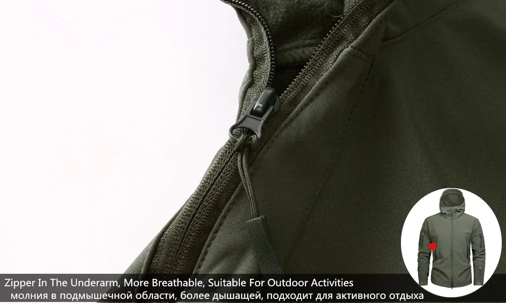 Men's Military Camouflage Fleece Jacket Army Tactical Clothing