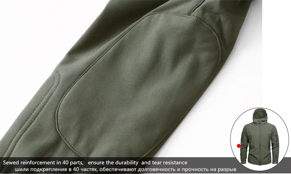 Men's Military Camouflage Fleece Jacket Army Tactical Clothing