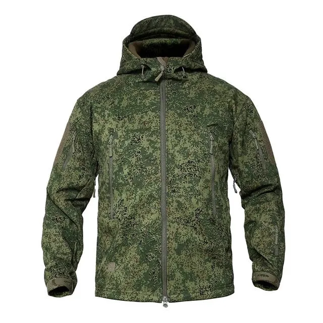 Men's Military Camouflage Fleece Jacket Army Tactical Clothing
