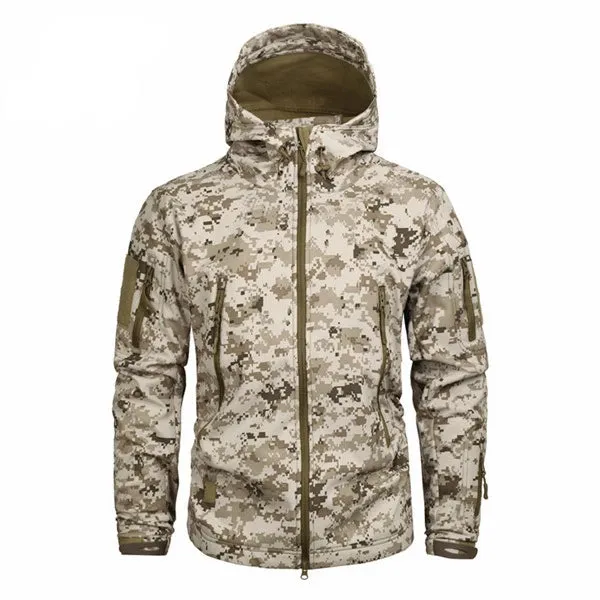 Men's Military Camouflage Fleece Jacket Army Tactical Clothing