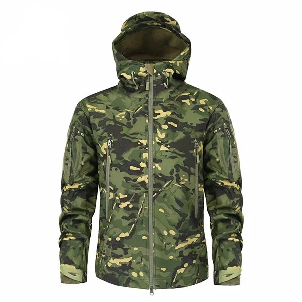 Men's Military Camouflage Fleece Jacket Army Tactical Clothing