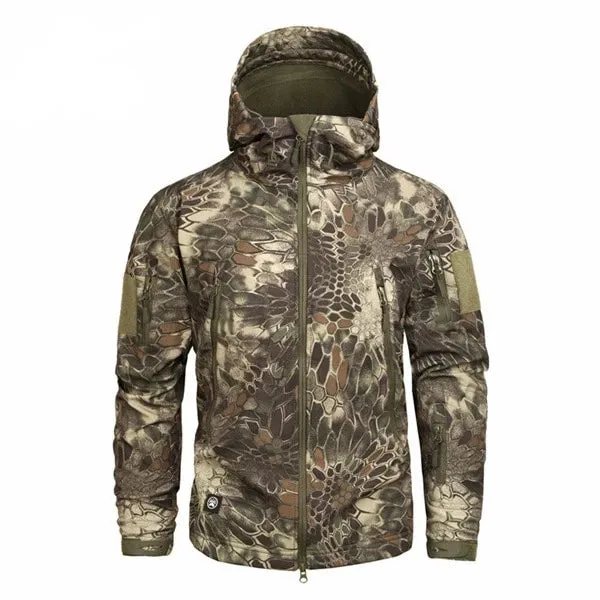 Men's Military Camouflage Fleece Jacket Army Tactical Clothing