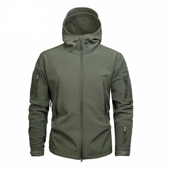 Men's Military Camouflage Fleece Jacket Army Tactical Clothing