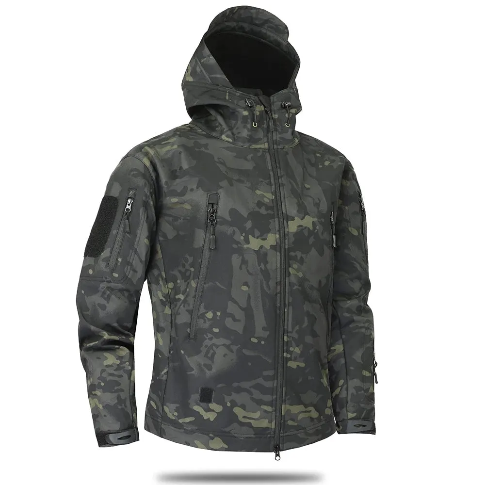 Men's Military Camouflage Fleece Jacket Army Tactical Clothing