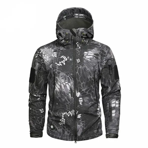 Men's Military Camouflage Fleece Jacket Army Tactical Clothing