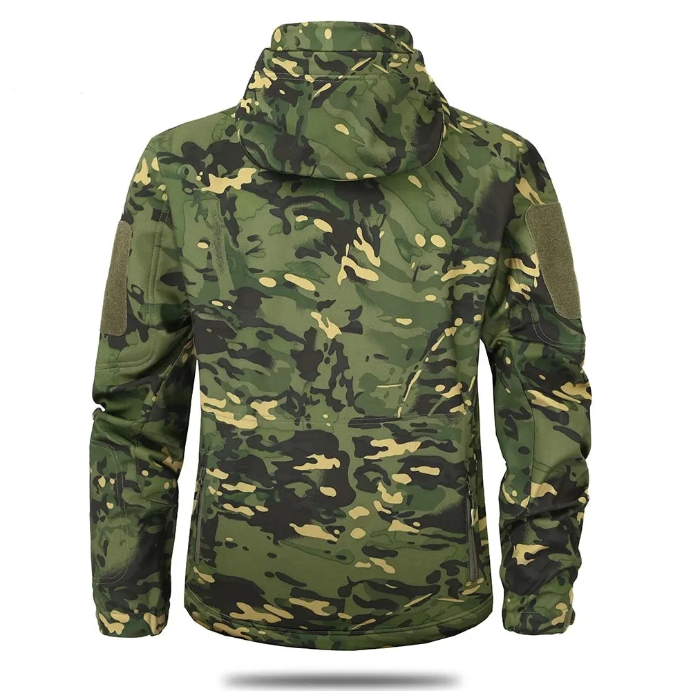 Men's Military Camouflage Fleece Jacket Army Tactical Clothing