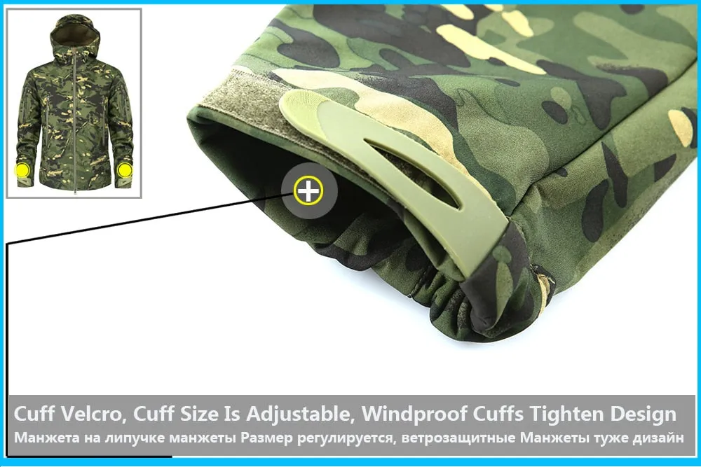 Men's Military Camouflage Fleece Jacket Army Tactical Clothing