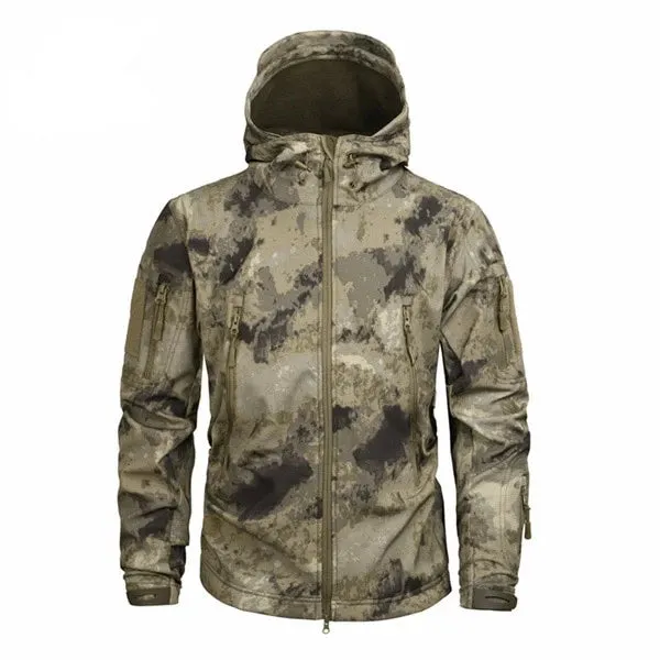 Men's Military Camouflage Fleece Jacket Army Tactical Clothing