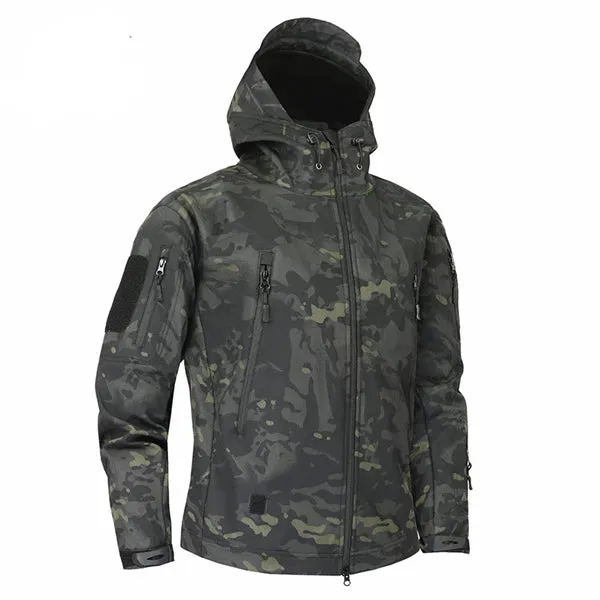 Men's Military Camouflage Fleece Jacket Army Tactical Clothing