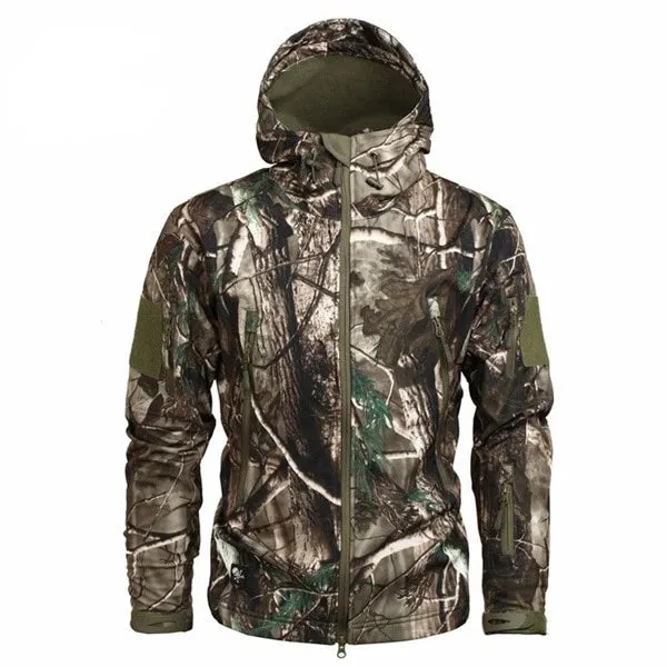 Men's Military Camouflage Fleece Jacket Army Tactical Clothing