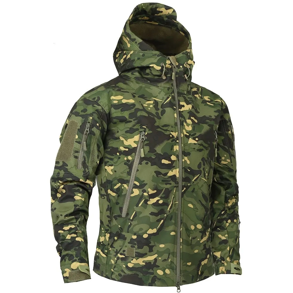 Men's Military Camouflage Fleece Jacket Army Tactical Clothing
