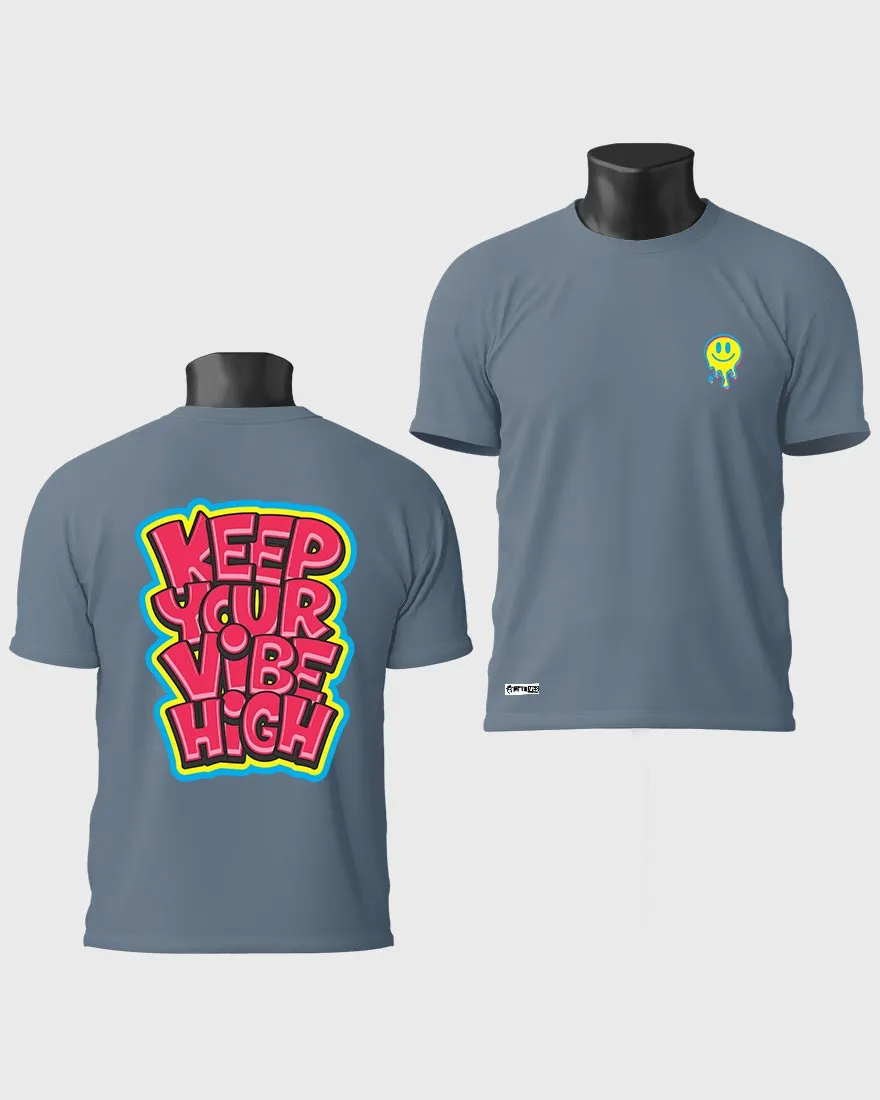 Mens Regular Tshirt Funky Keep Your Vibe High