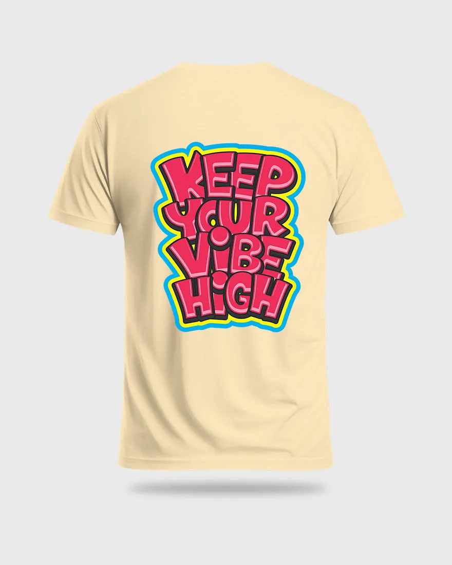 Mens Regular Tshirt Funky Keep Your Vibe High