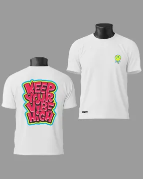 Mens Regular Tshirt Funky Keep Your Vibe High