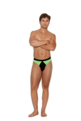Men’s Sexy Green Lycra Thong Brief Underwear
