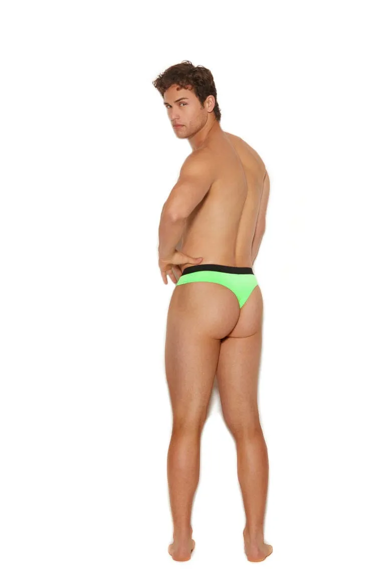 Men’s Sexy Green Lycra Thong Brief Underwear
